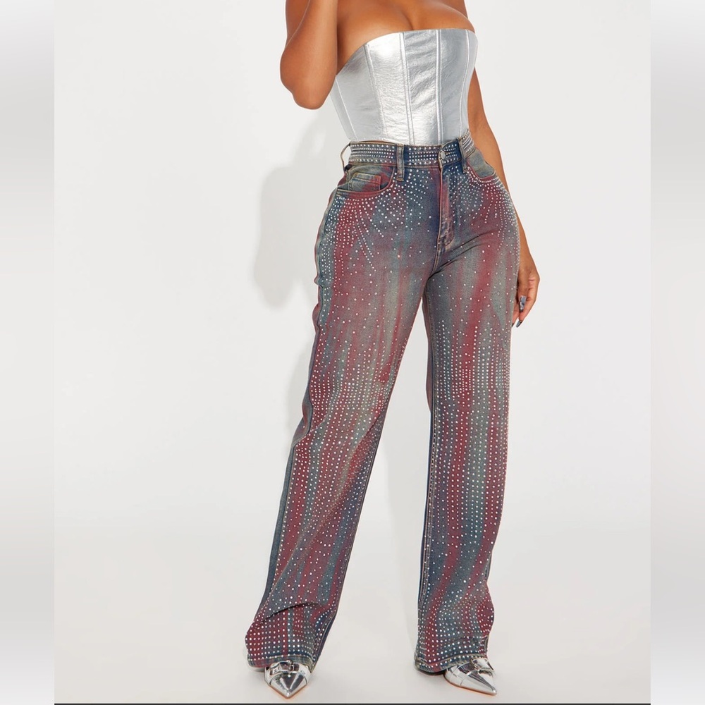 Fashion Nova Embellished Jeans
